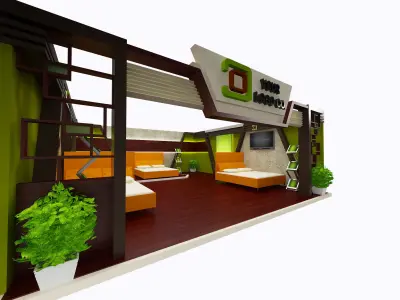 Booth Exhibition Stand a412a 3D model