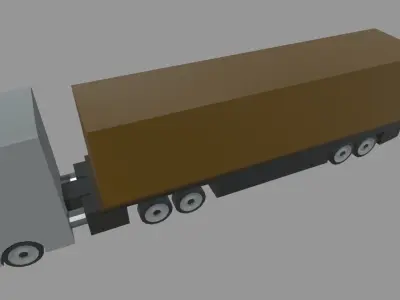 Low Poly Truck 02 Low-poly 3D model