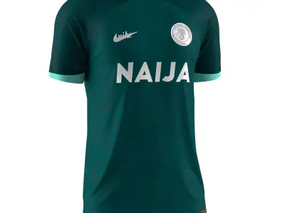 Nike Jersey Nigeria 2023 - CLO 3D 3D model