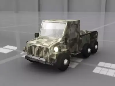 Truck Cartoon 3D model