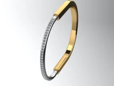 Lock Bracelet 150mm wirst measurment 3D print model