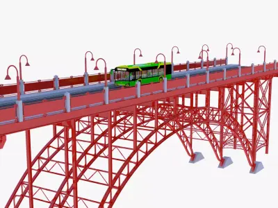 Bridge with Solaris Urbino 3D model