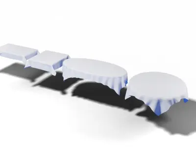 Tablecloth Set  Free 3D model