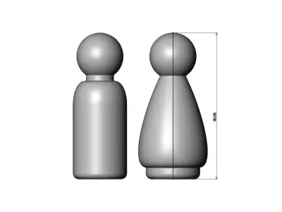 Men and women peg doll decor shapes 3D print model