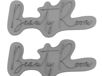 Beauty Room Neon Sign 3D model