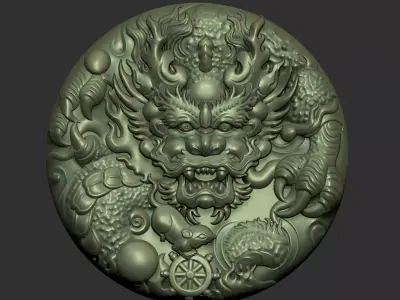 dragon pendant 3D print model