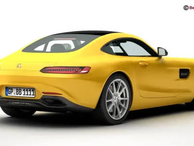 Mercedes AMG GT 2015 EU and US version 3D model