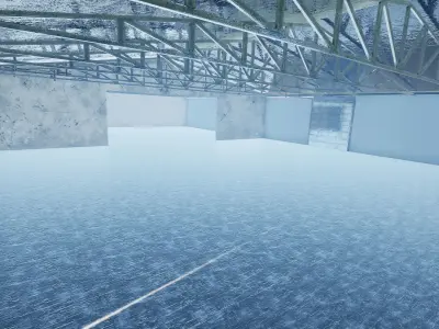 Hangar Garage - Unreal Engine Project  Low-poly 3D model