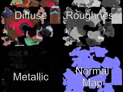 Vibrant Geometric Outfit model pack Low-poly 3D model