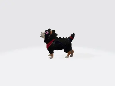 AvatarPet  Shiba FreeFire character Low-poly 3D model