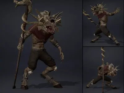 Mist Mage Arm2 Low-poly 3D model