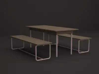 picnic table Free 3D model