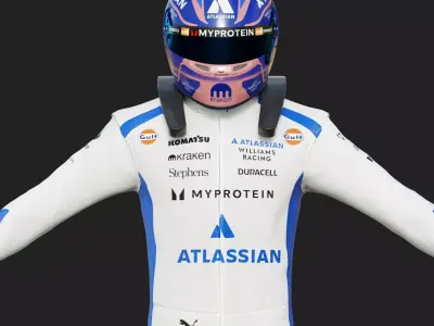 F1 Williams Race Suit 2025 3D model