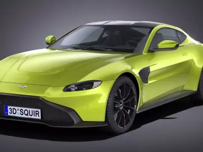 LowPoly Aston Martin Vantage 2019 Low-poly 3D model