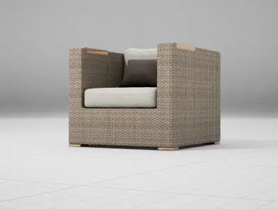 Patio Furniture 003 Chair UE4 Low-poly 3D model