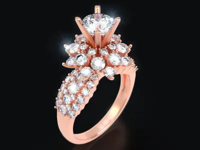 Luxury Engagement Ring 3D print model