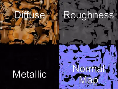 Bronze Mechanic Horse model pack Low-poly 3D model