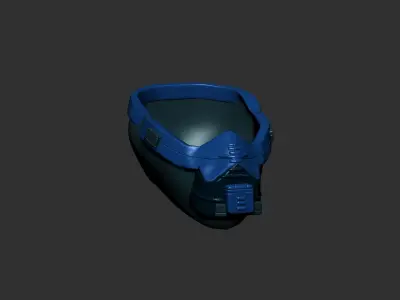 helmet high poly sculpt 3d printable  3D model 8