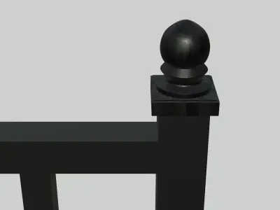 Cafe Railing Low-poly 3D model