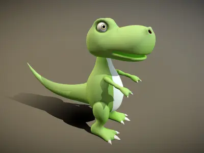 Cartoon Tyrannosaurus Low-poly 3D model