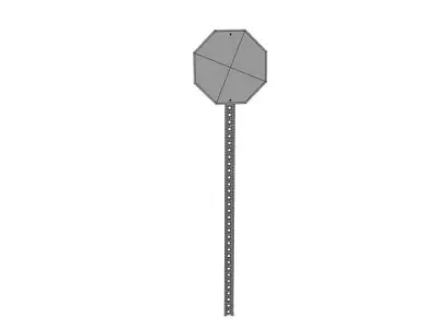 Stop Sign Free low-poly 3D model