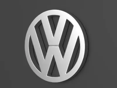 Volkswagen logo 01 3D print model