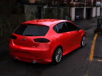 SEAT LEON CUPRA 2010 Low-poly 3D model