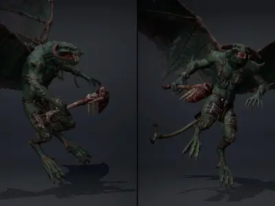 Ghostfire Low-poly 3D model