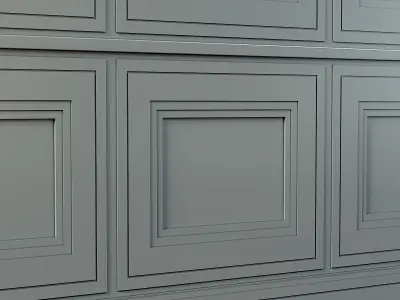 Wall molding 13  Boiserie classic panels 3D model
