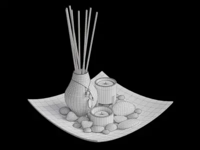 Sea Grass Decoration Set 3D model