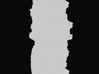 Totem Abstract Sculpture Low-poly 3D model
