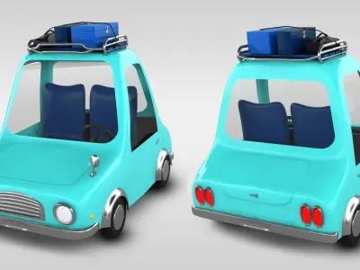 Car animation 3D model