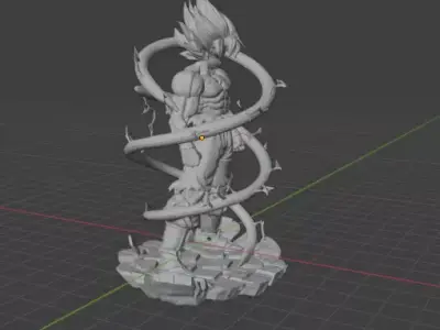 Gokhu Statue 3D Model STL for Printing 3D print model