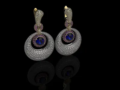 M EARRINGS N7 3D print model