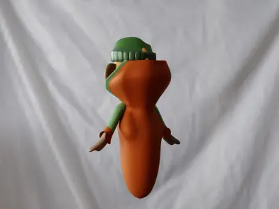 Stylized 3D Cartoon Character  Winter Hoodie Boy Game Ready  Free 3D model