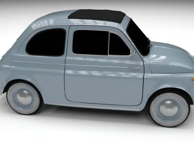 Fiat 500 Nuova 1957 Low-poly 3D model
