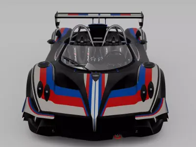 Pagani Zonda R Evo Barchetta 3D model