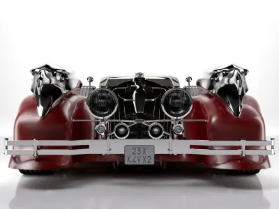 Old classic car prototype 3D model