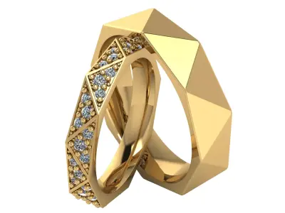 Wedding Rings Graff 3D print model