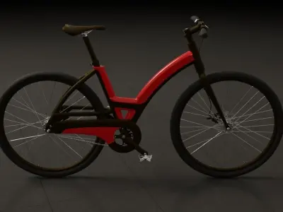 Super Bicycle Low-poly 3D model