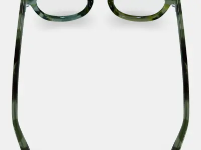 Ainsley Low Bridge Fit Eyeglasses in Striped Cypress 3D model