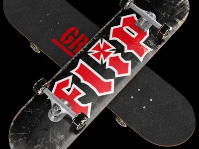 Skateboard set 005 3D model