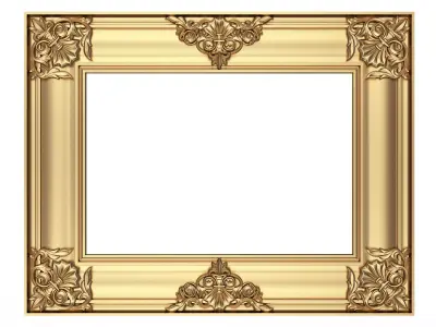 Classic Frame and Mirror 078 Low-poly 3D model
