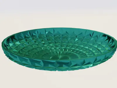 Emerald Glass Bowl  Free 3D model