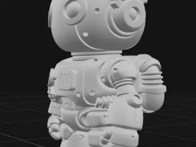 Industrial Robot Sculpture  3D print model