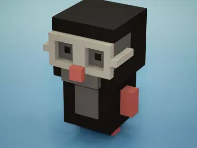 Voxel - Mole Low-poly 3D model