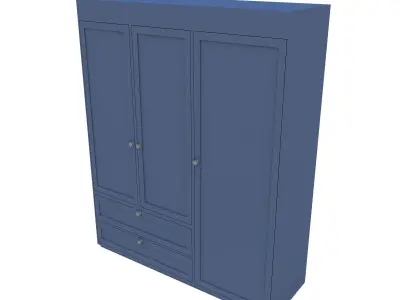 modern wardrobe 3D model Low-poly 3D model