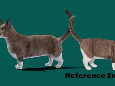 Munchkin Sausage Cat 3D model