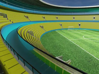 Football Stadium  Low-poly 3D model shop