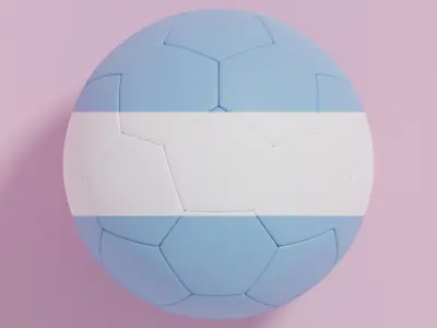 Flag Soccer Ball Collection 5 3D model